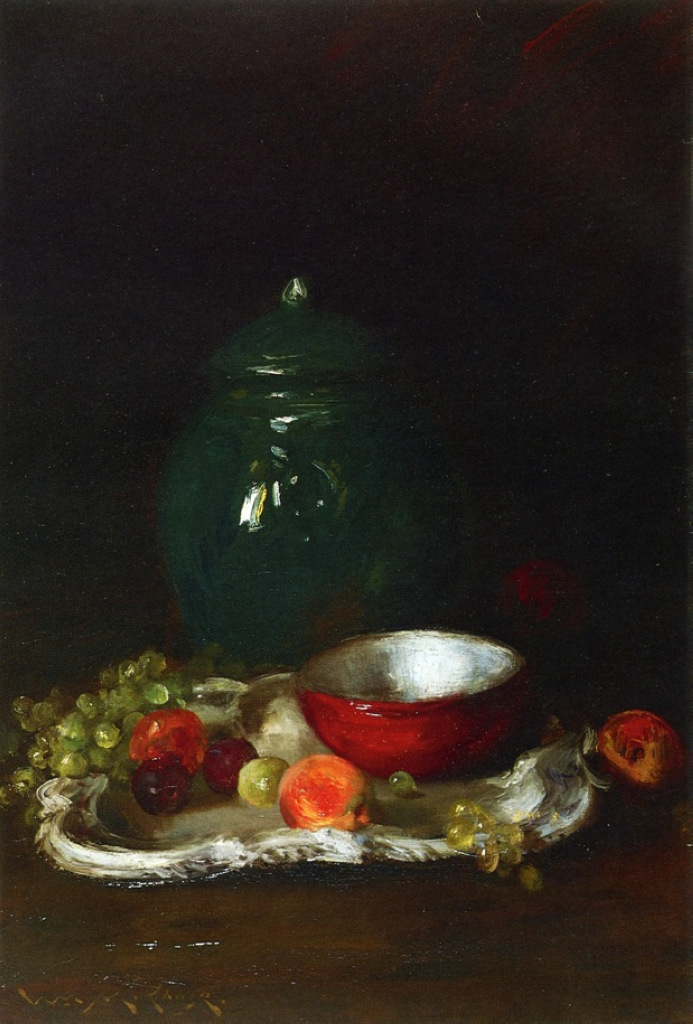 The LIttle Red Bowl (1912) – William Merritt Chase Tablo