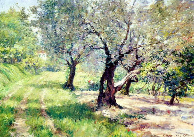 The Olive Grove (1910) – William Merritt Chase Tablo