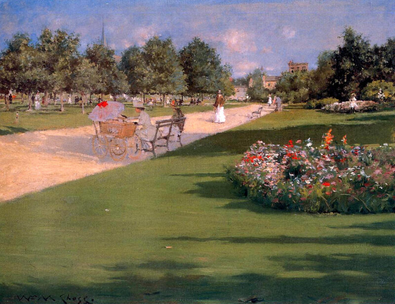 Tompkins Park, Brooklyn (1887) - William Merritt Chase Tablo