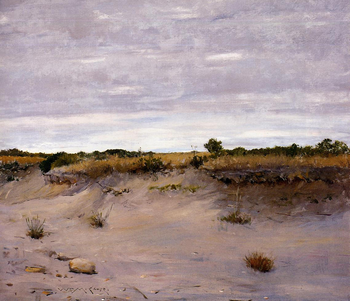 Wind Swept Sands, Shinnecock, Long Island (1894) - William Merritt Chase Tablo