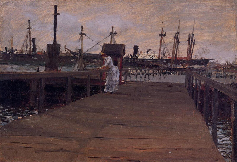 Woman on a Dock (1886) - William Merritt Chase Tablo
