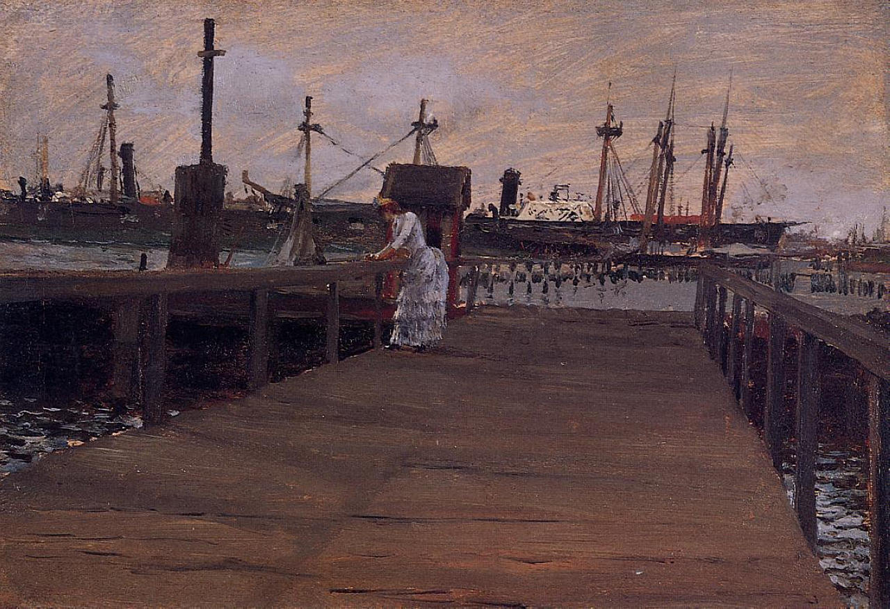 Woman on a Dock (1886) - William Merritt Chase Tablo