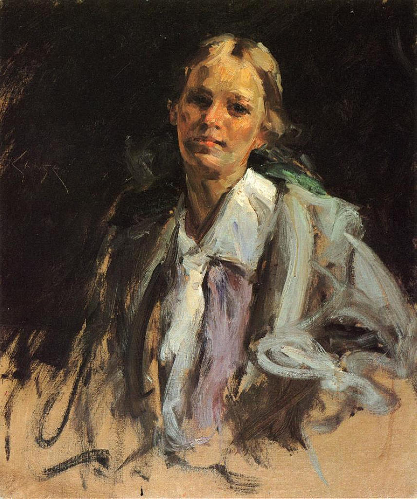 Young Girl (1900) - William Merritt Chase Tablo