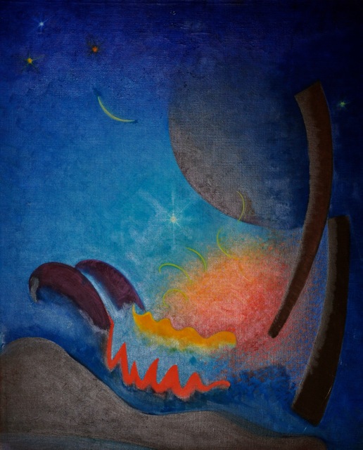 Night Fires - Agnes Lawrence Pelton Tablo