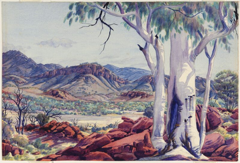Alice Springs Country (1954) - Albert Namatjira Tablo
