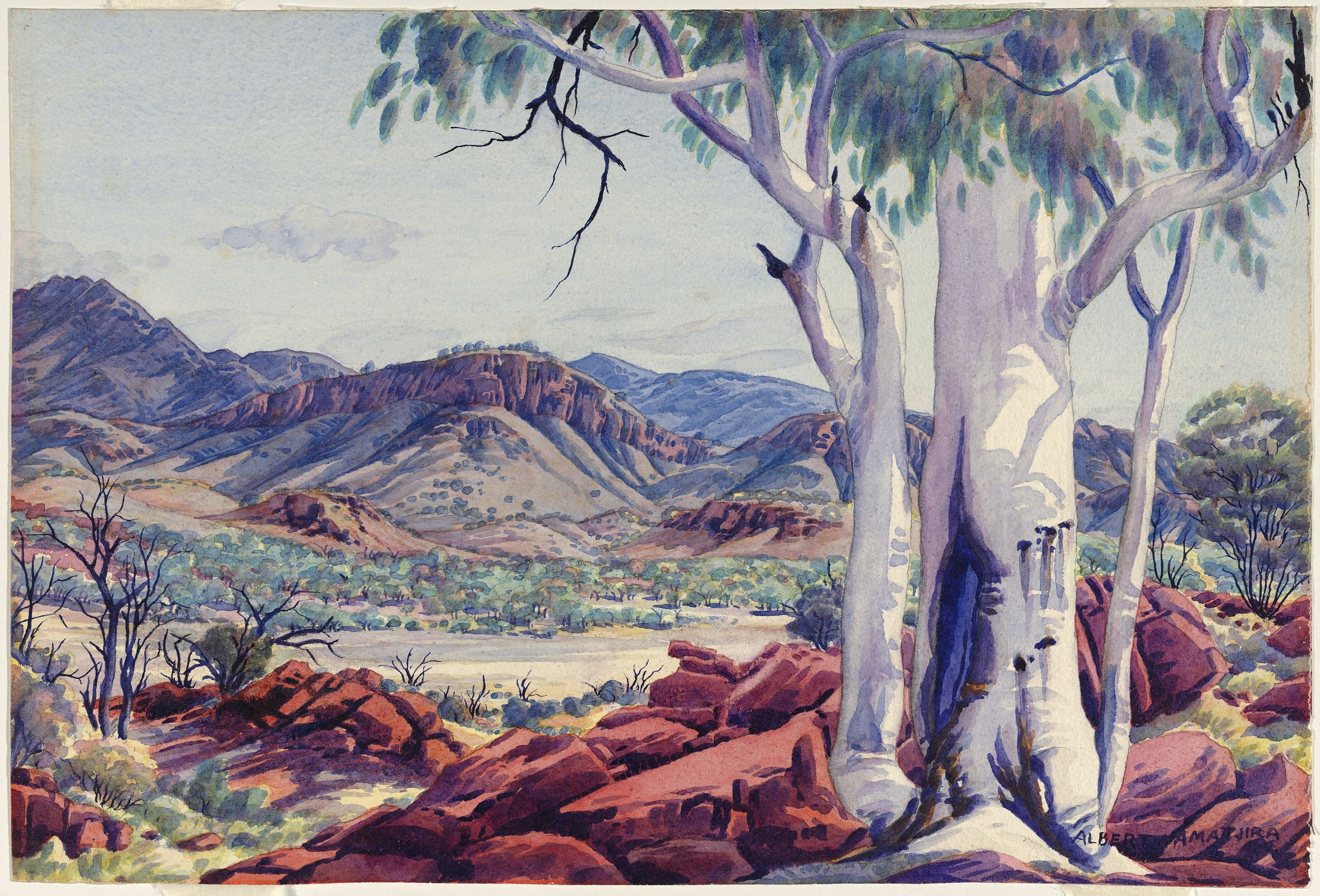 Alice Springs Country (1954) - Albert Namatjira Tablo