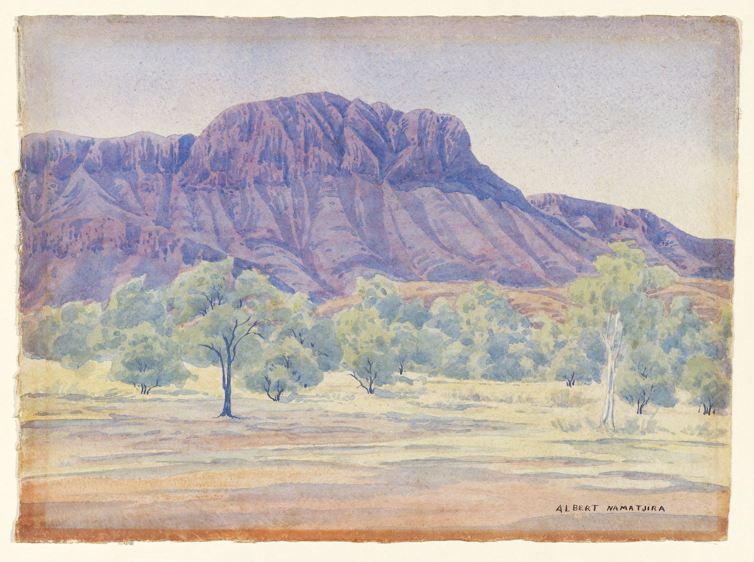 Central Australian Landscape (1944) - Albert Namatjira Tablo