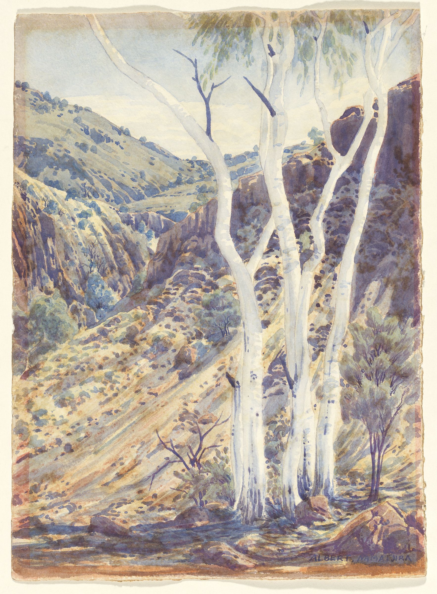 Central Australian Landscape (1945) - Albert Namatjira Tablo