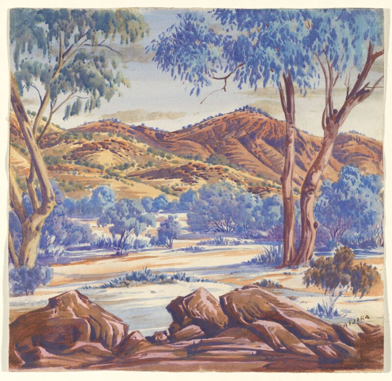 Central Australian Landscape (1950) - Albert Namatjira Tablo