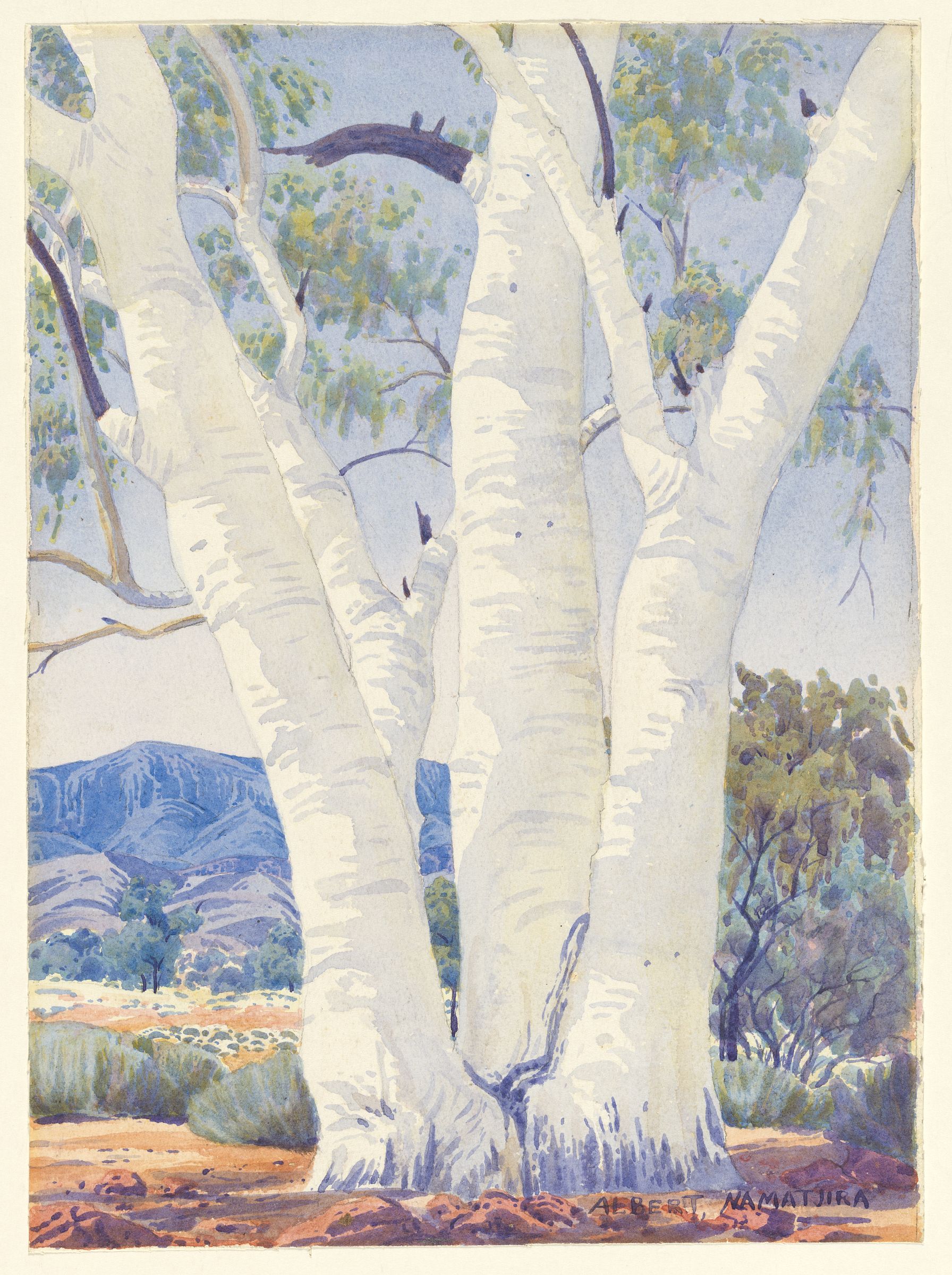 Ghost Gum (1945) - Albert Namatjira Tablo