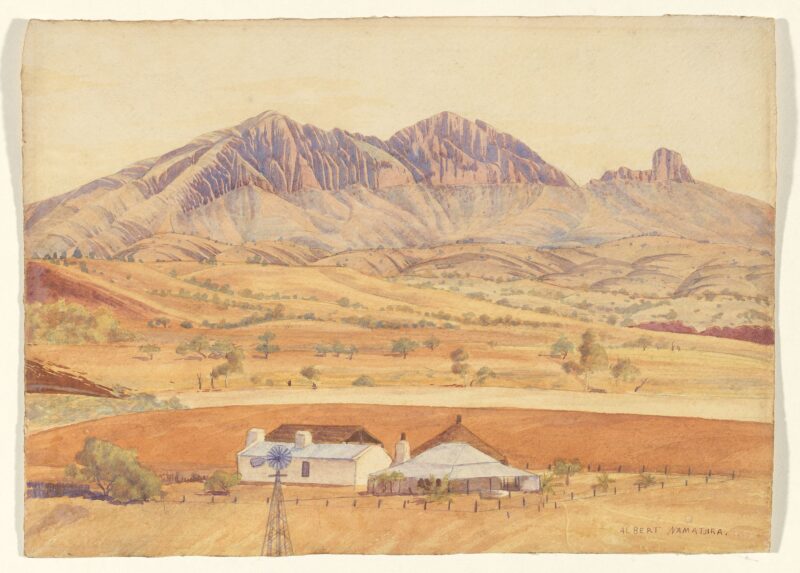 Glen Helen Homestead and Mount Sonder, West MacDonnell Ranges, Central Australia (1940) - Albert Namatjira Tablo