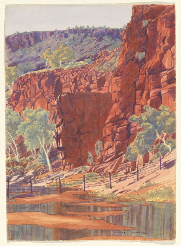 Illara Creek, Western James Range, Central Australia (1945) - Albert Namatjira Tablo