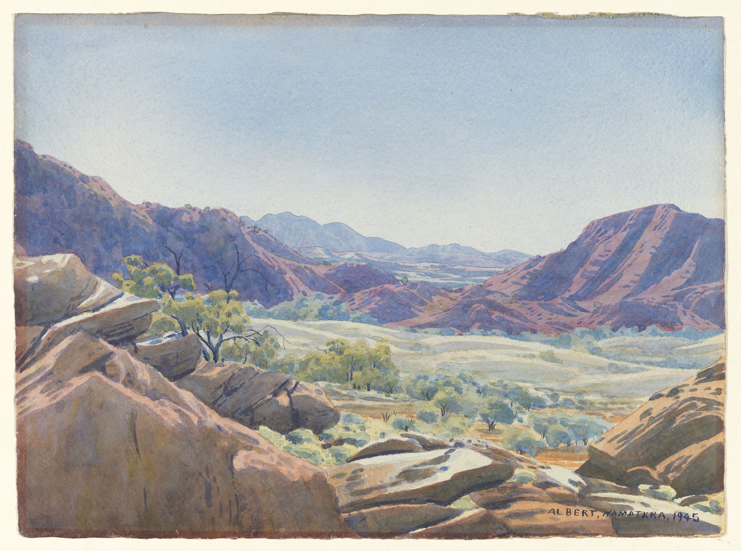 Inside Gosses Bluff (1945) - Albert Namatjira Tablo