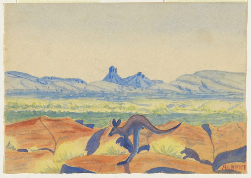 Kangaroo (1936) - Albert Namatjira Tablo