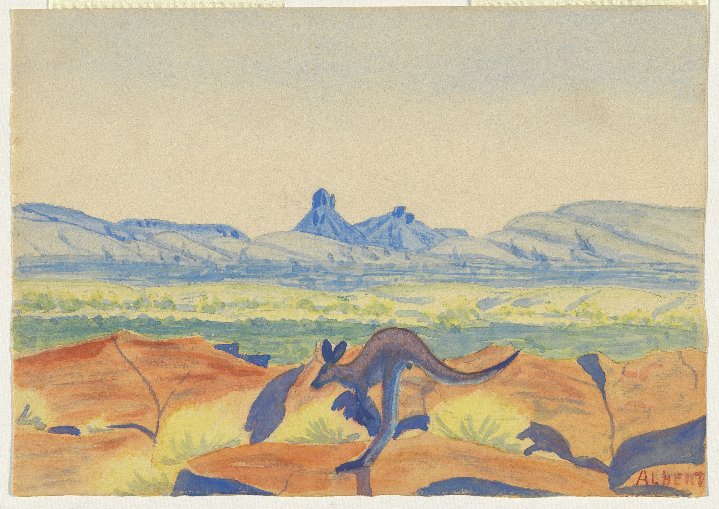 Kangaroo (1936) - Albert Namatjira Tablo