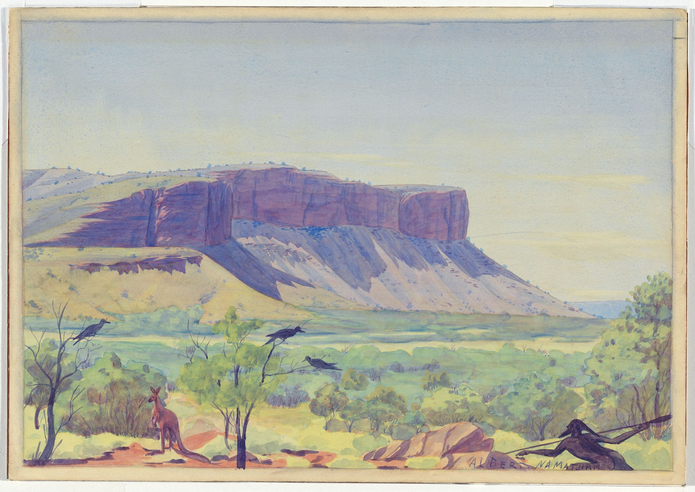 Mangeraka and Hunter (1939) - Albert Namatjira Tablo