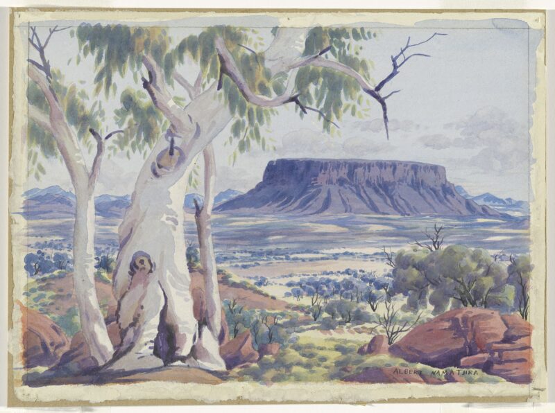 Mount Connor near Musgrave Ranges (1956) - Albert Namatjira Tablo