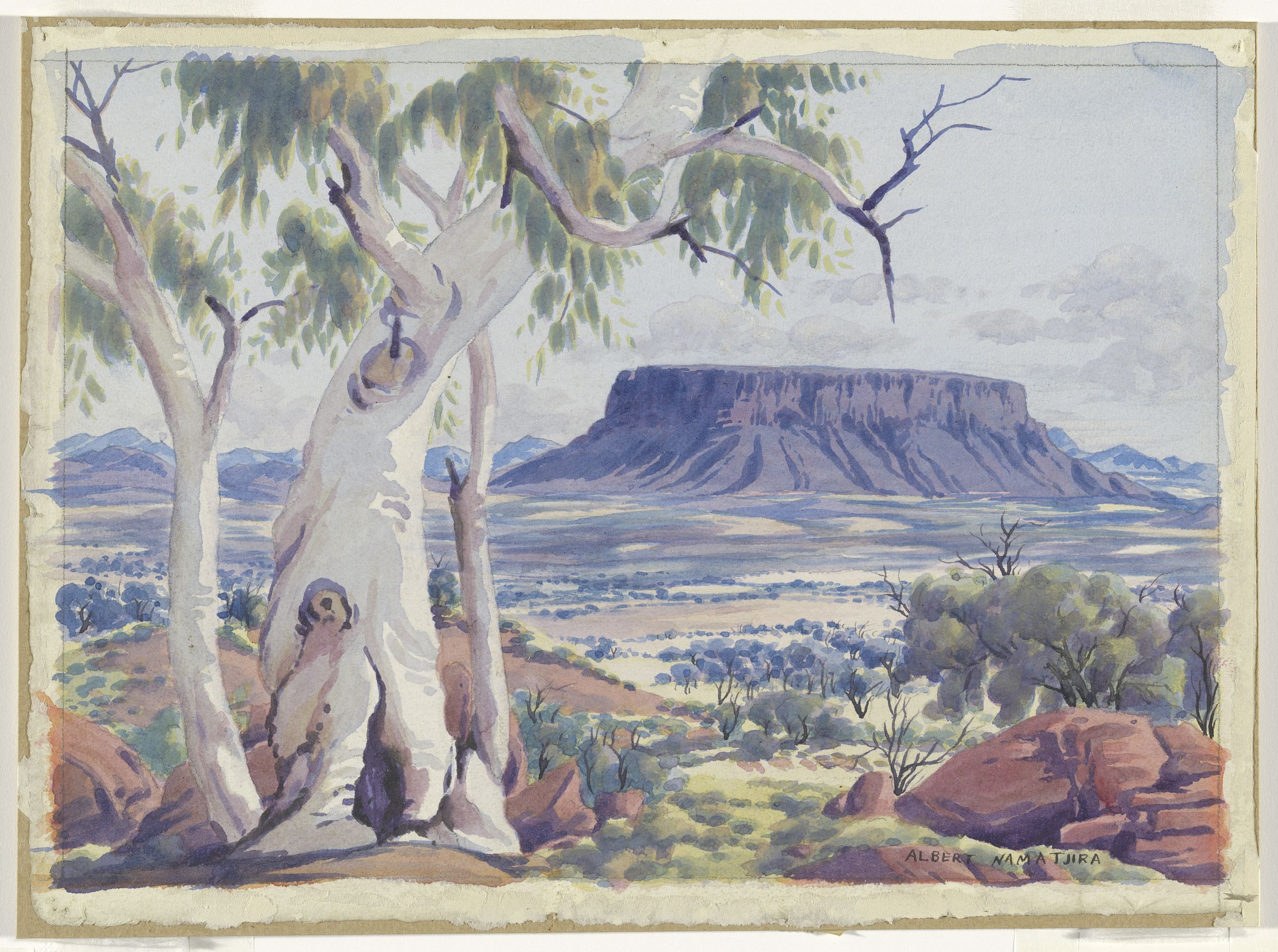 Mount Connor near Musgrave Ranges (1956) - Albert Namatjira Tablo