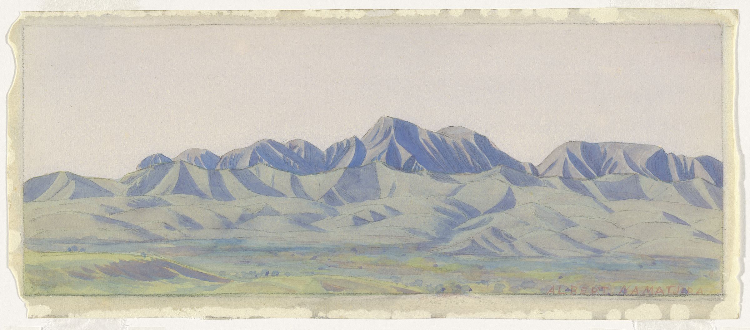 Mount Giles (1938) - Albert Namatjira Tablo