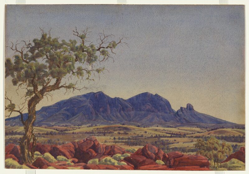 Mount Sonder, MacDonnell Ranges (1945) - Albert Namatjira Tablo