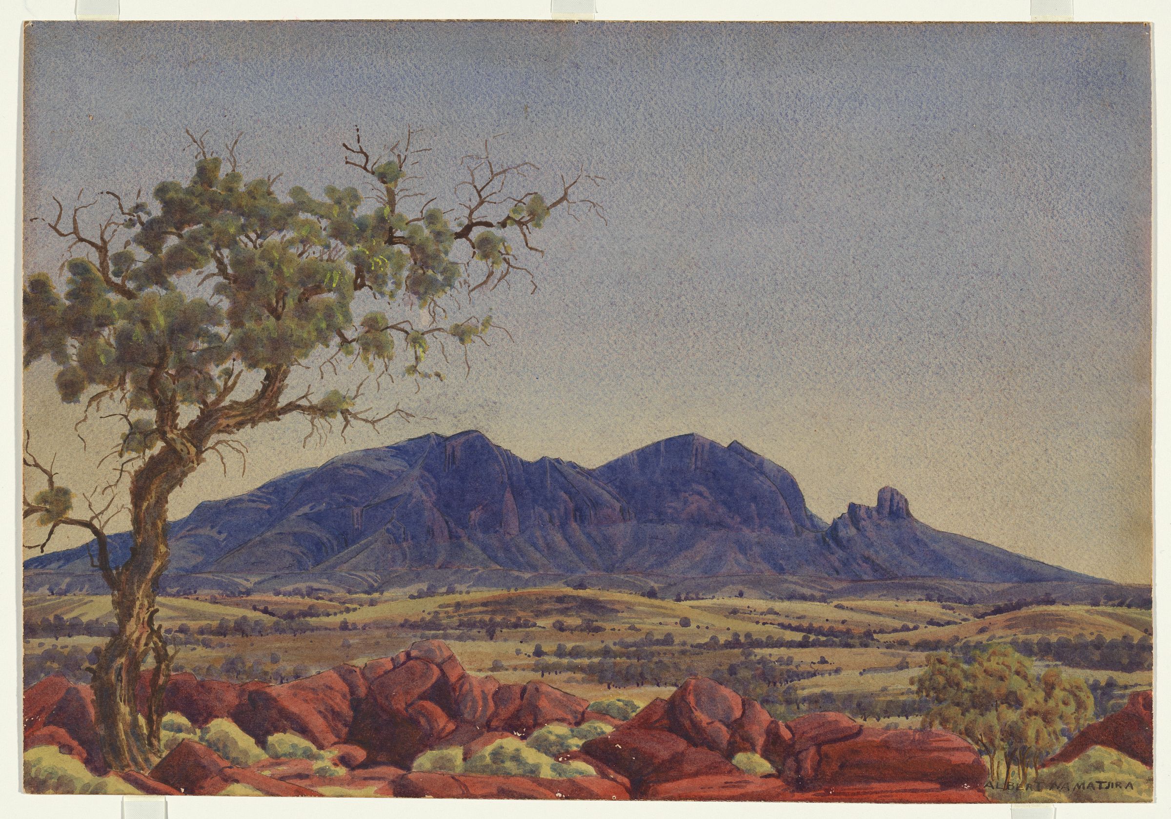 Mount Sonder, MacDonnell Ranges (1945) - Albert Namatjira Tablo