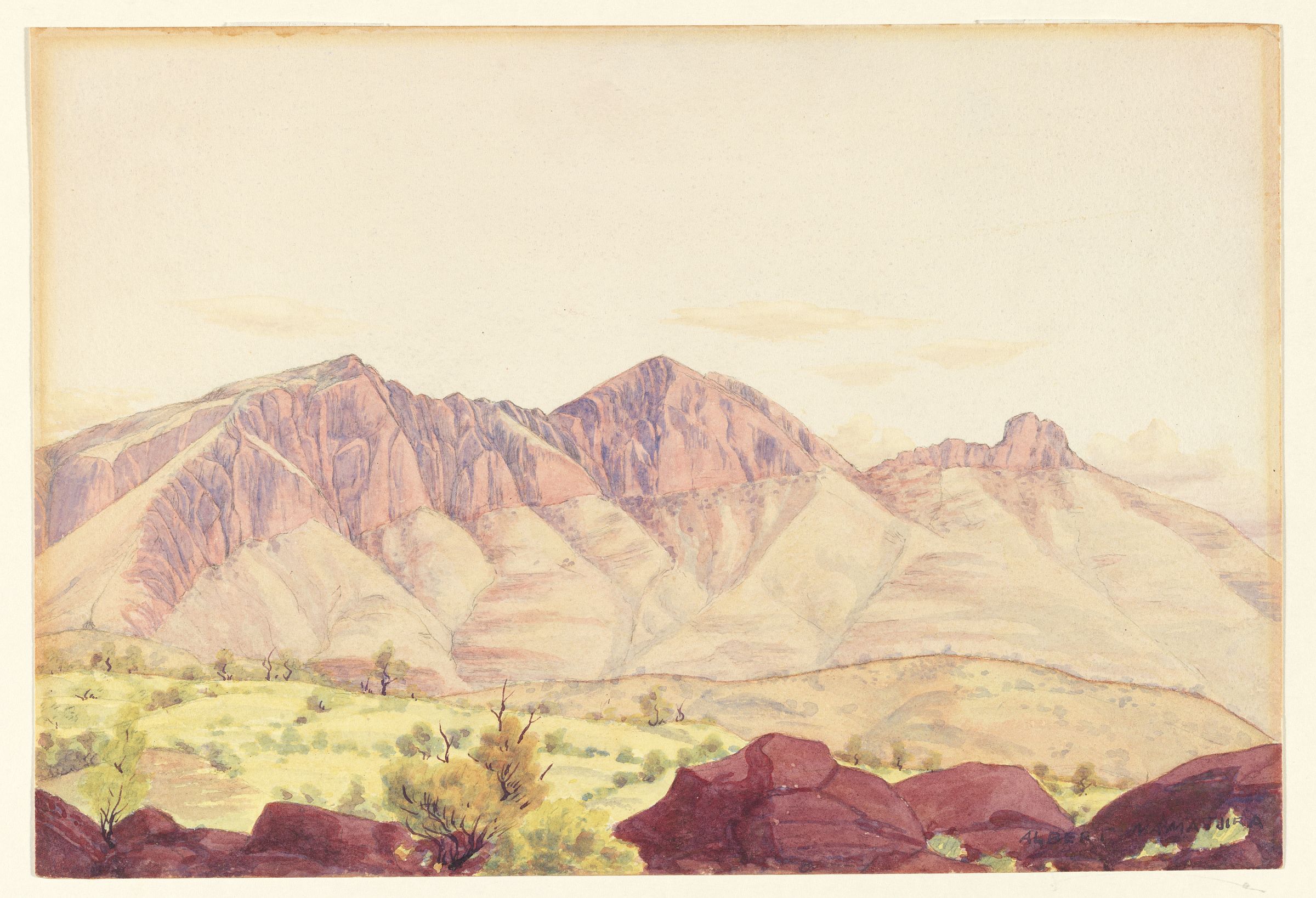 Mount Sonder (1940) - Albert Namatjira Tablo