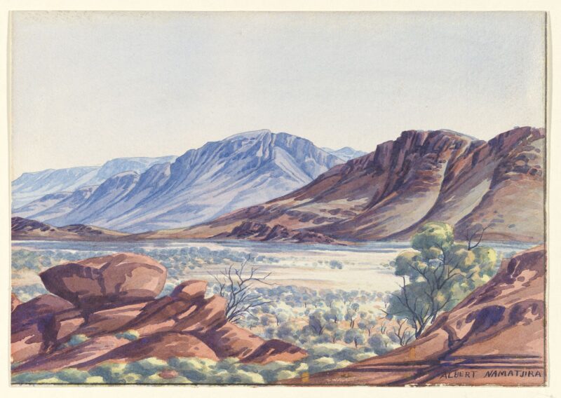 Mt Giles Macdonnell Range Central Australia (1948) – Albert Namatjira Tablo