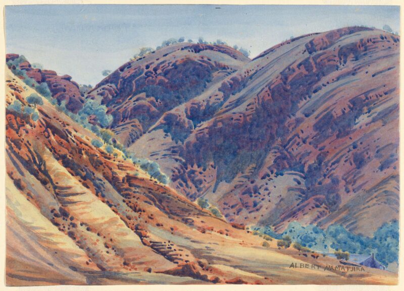 Mt Hermannsburg (1952) – Albert Namatjira Tablo