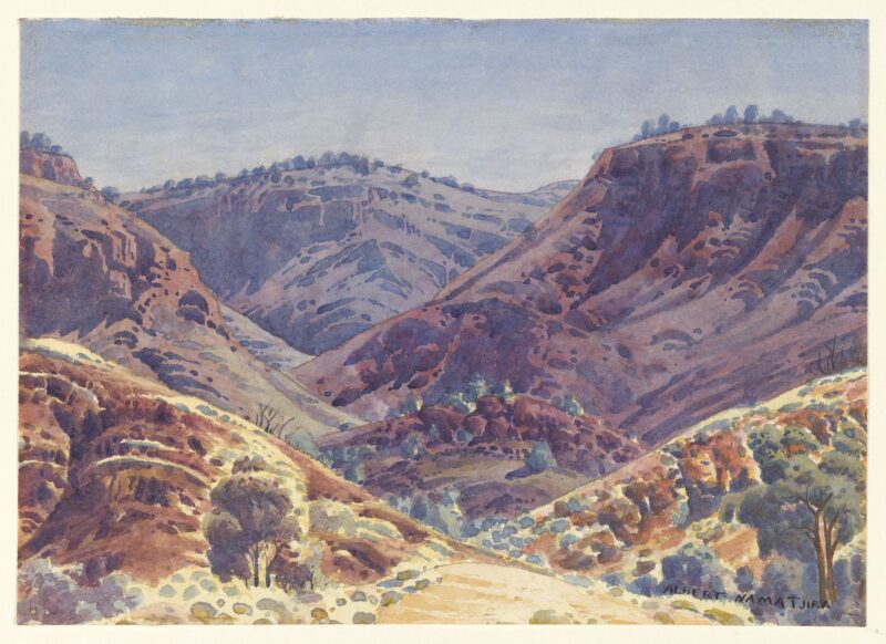 Near Ormiston Gorge, West MacDonnell Ranges, Central Australia (1945) - Albert Namatjira Tablo