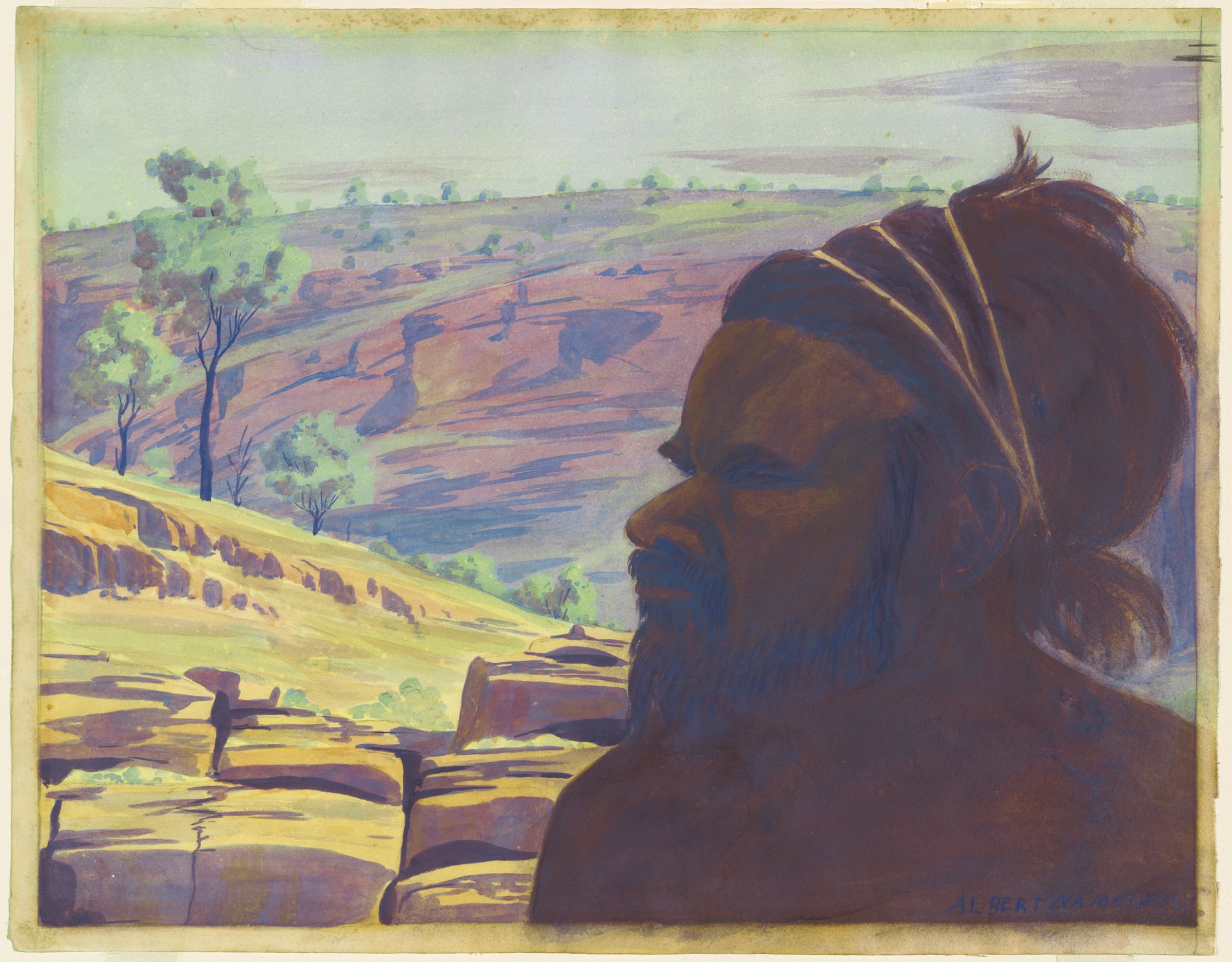 Neey Too Gulpa (Ngalia Tribesman) (1937) - Albert Namatjira Tablo