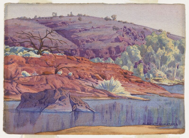 Njirrakarpa, Finke River, James Ranges (1948) - Albert Namatjira Tablo