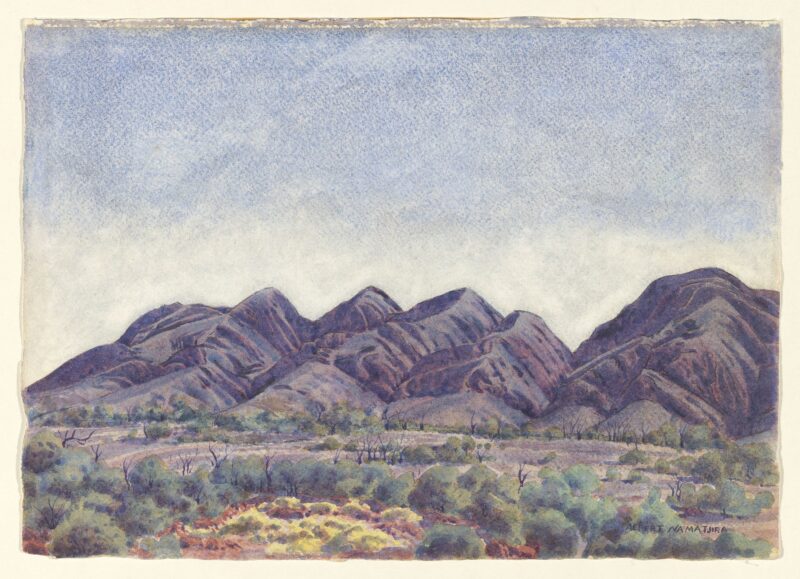 Sunrise on the James Range (1944) - Albert Namatjira Tablo