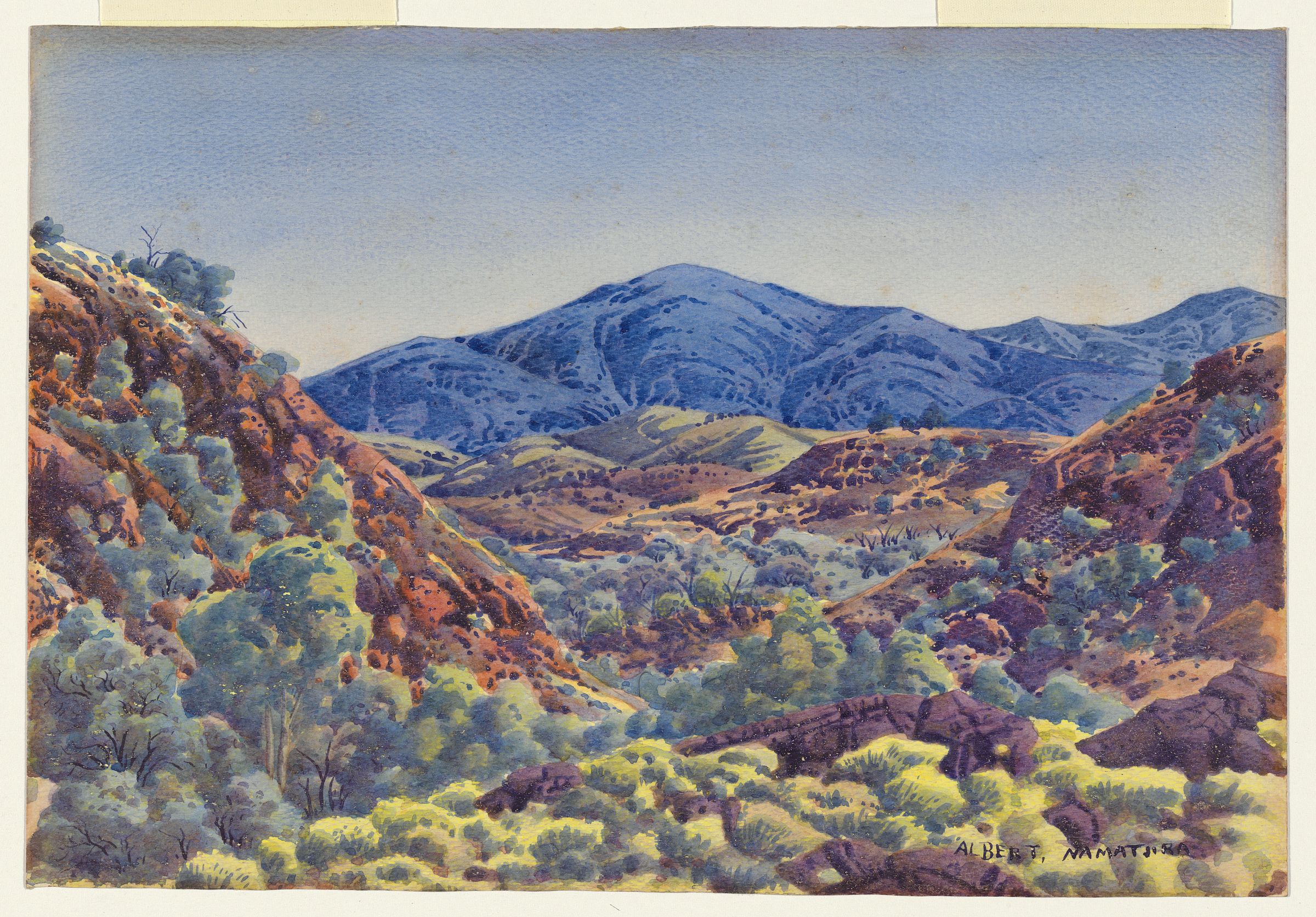 Untitled (Landscape, MacDonnell Country) (1945) - Albert Namatjira Tablo