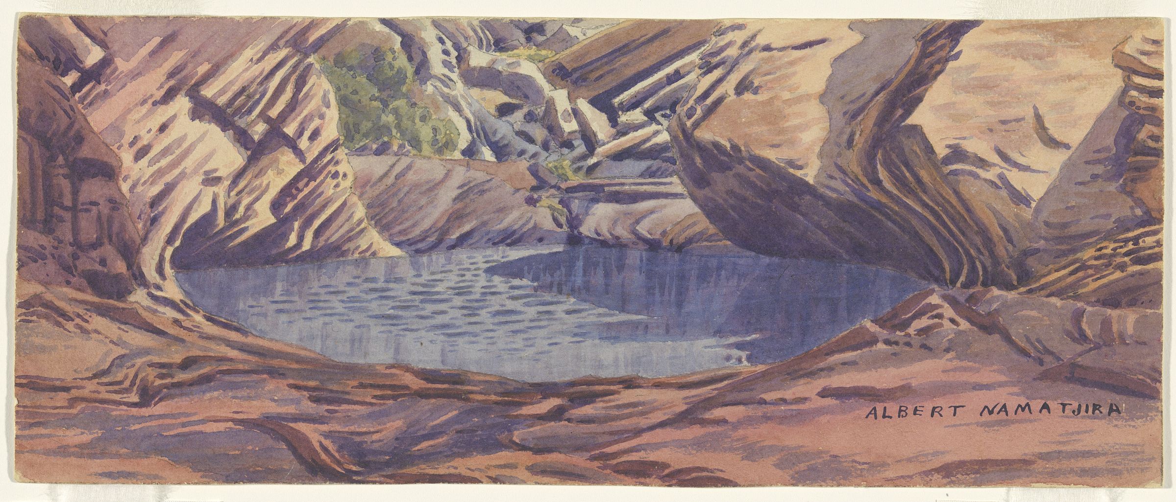 Untitled (Waterhole) (1940) - Albert Namatjira Tablo