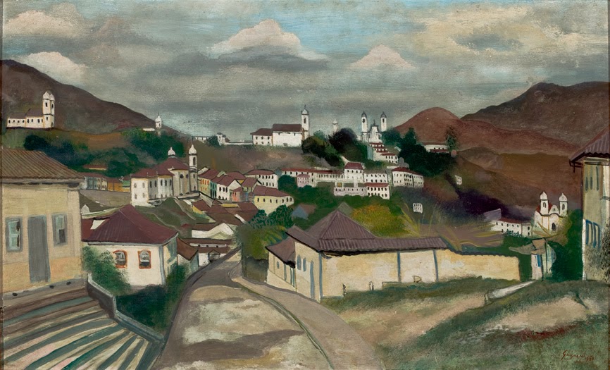 Paisagem De Ouro Preto (1950) - Alberto da Veiga Guignard Tablo