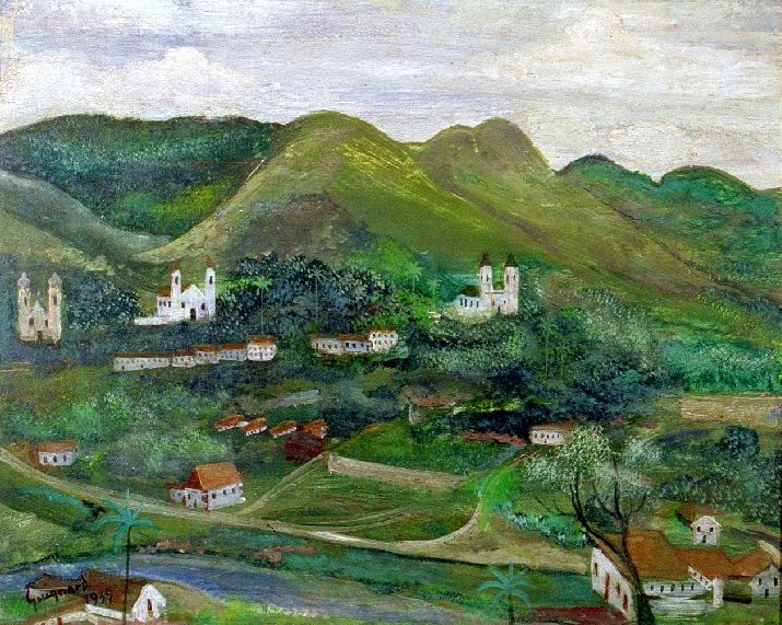Paisagem De Sabara (1939) - Alberto da Veiga Guignard Tablo