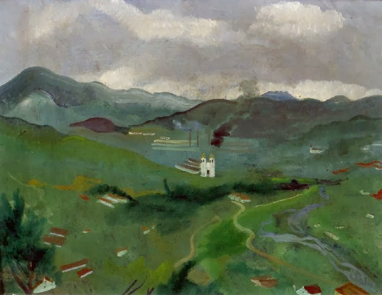 Sabará Chuvoso (1956) - Alberto da Veiga Guignard Tablo
