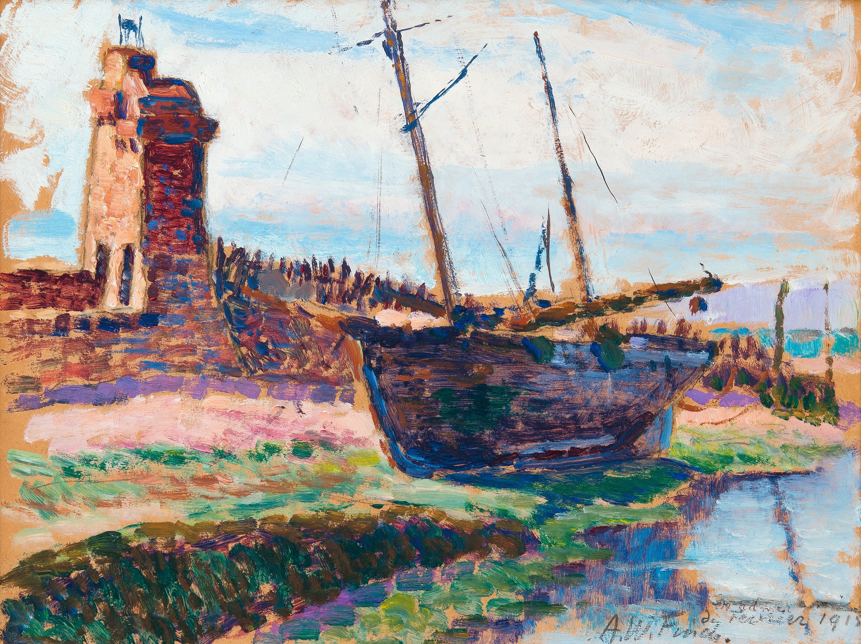 By the Shore (1915) - Alfred William Finch Tablo