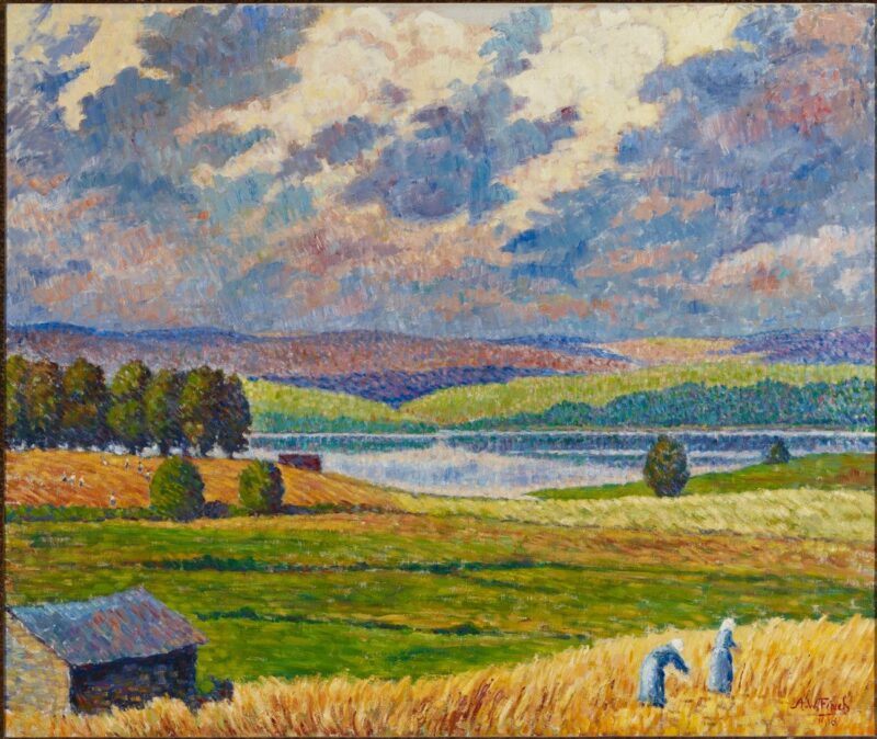 Landscape from Padasjoki (1918) - Alfred William Finch Tablo