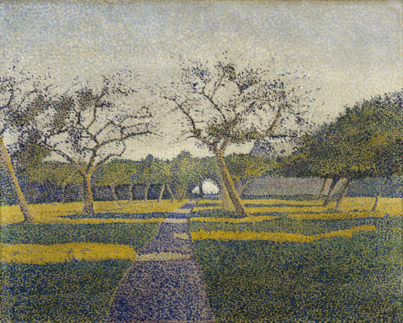 Orchard at La Louvière (1890) - Alfred William Finch Tablo
