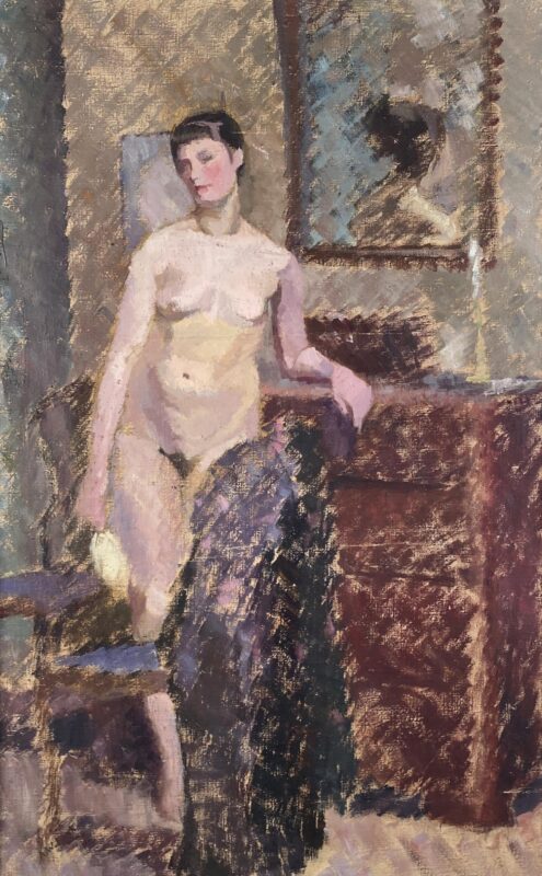 Standing Female Nude - Alfred William Finch Tablo