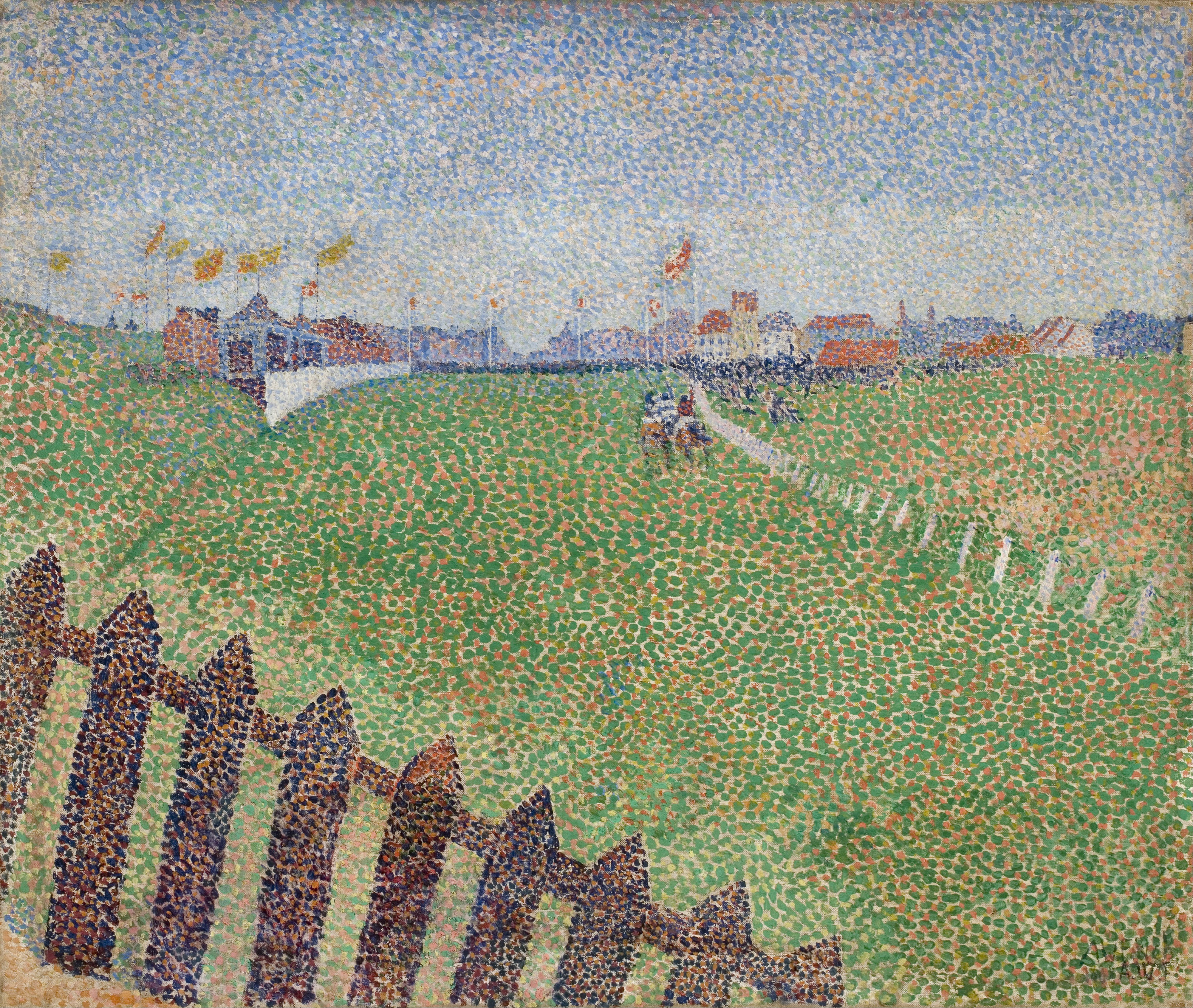The Wellington Racecourse in Drizzle (Ostende) (1888) - Alfred William Finch Tablo