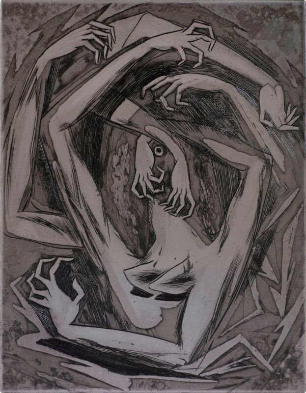 Female Busts and Swirl of Hands – Anton Prinner Tablo