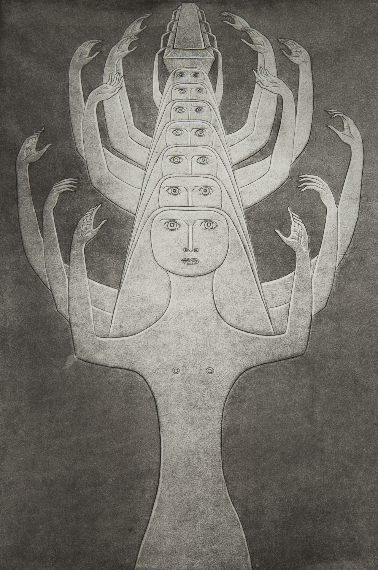 Illustration to Egyptian Book of the Dead (Le Livre Des Morts Des Anciens Egyptiens) (1948) - Anton Prinner Tablo