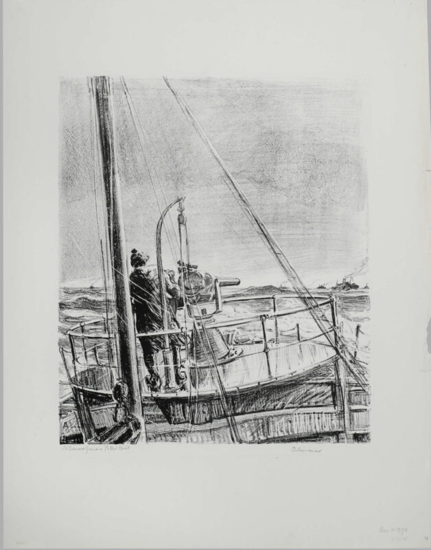 A Forward Gun on a Patrol Boat (1917) – Arthur Lismer Tablo