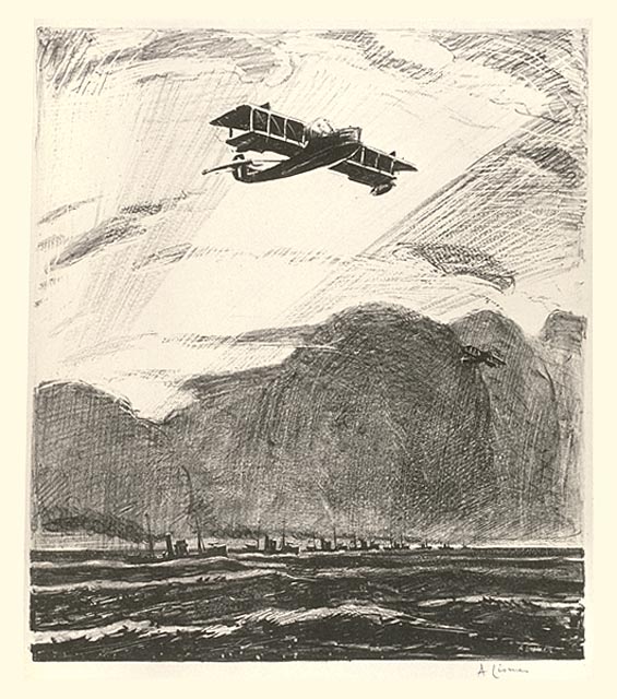 Mine Sweepers and Seaplanes (1919) - Arthur Lismer Tablo