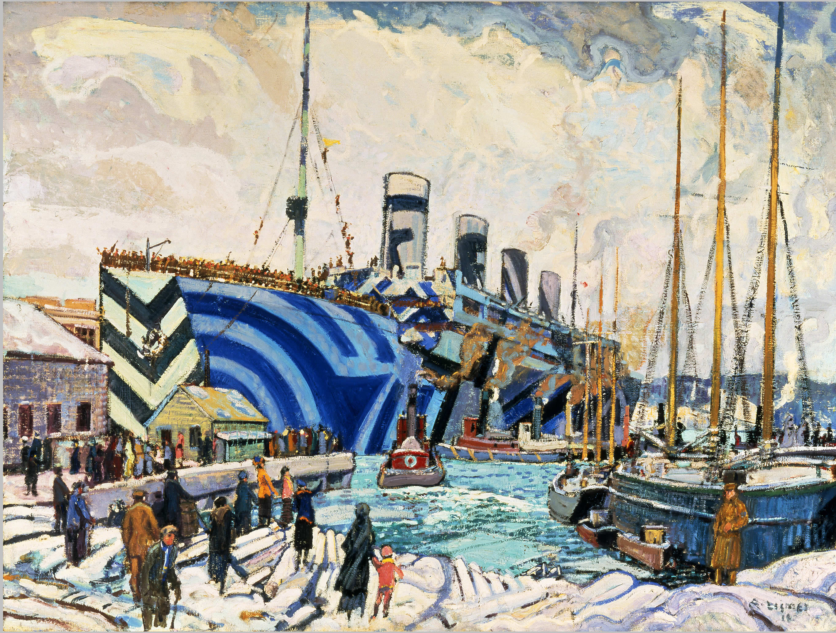 Olympic with Returned Soldiers (1919) - Arthur Lismer Tablo