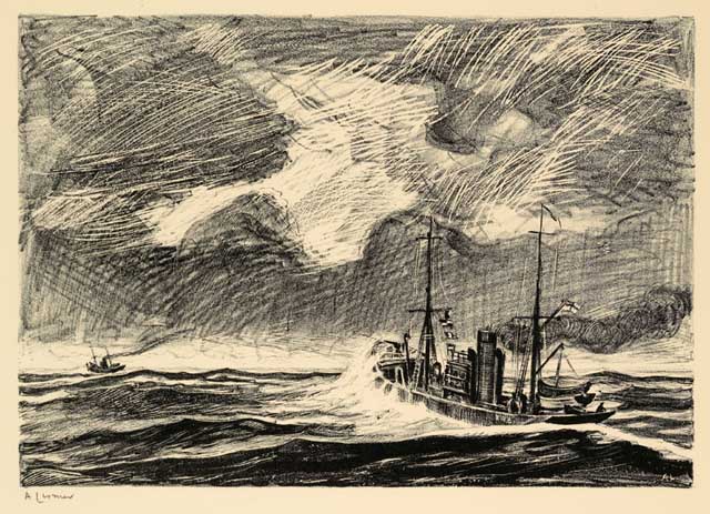 Submarine Chasers (1918) - Arthur Lismer Tablo