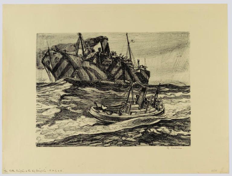The Little Drifter and the Big Freighter (1919) - Arthur Lismer Tablo