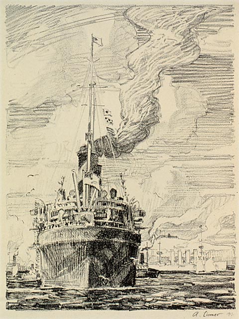 The Transport, Halifax, N.s. (1917) – Arthur Lismer Tablo